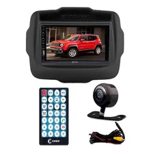 Kit Multimídia Cinoy + Câmera Ré + Moldura Chicote Renegade Foto mini 4