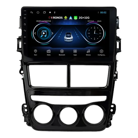 Kit Multimidia Kronos 9 Polegadas Android Yaris Ar Analógico Foto 1