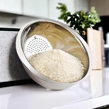 Kit Multiuso Escorredor De Arroz, Macarrão E Peneira Inox Foto mini 4