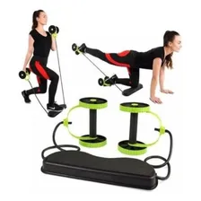 Kit Musculação Exercícios Elástico + Roda Treino Completo Foto mini 1