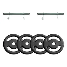 Kit Musculação 16 Kg Barras E Anilhas - Treino Em Casa Foto mini 1