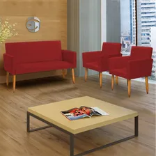 Kit Namoradeira + 2 Poltronas Decorativas Nina Suede Cores Foto mini 1