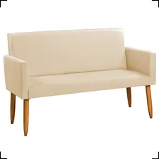 Kit Namoradeira + 4 Poltronas Decorativas Nina Suede Cores Cor Bege Foto mini 2