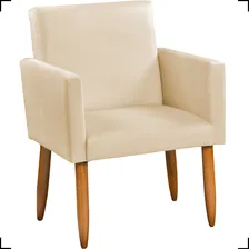 Kit Namoradeira + 4 Poltronas Decorativas Nina Suede Cores Cor Bege Foto mini 3