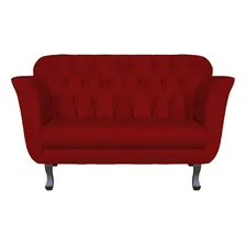 Kit Namoradeira Decorativa Dália + 2 Poltronas Suede Vermelho Foto mini  3