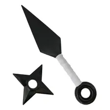 Kit Naruto Bandana Aldeia Da Folha, Kunai, Shuriken + Colar Foto mini  3
