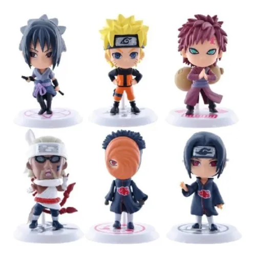 Kit Naruto Com 6 Personagens Bonecos Em Miniatura Foto 1