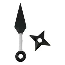 Kit Naruto Kunai 25cm + Shuriken 10cm - K282 Foto mini 1
