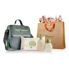 Kit Natura Mamãe E Bebê Com Frasqueira Cor Cinza E Verde Foto mini 4