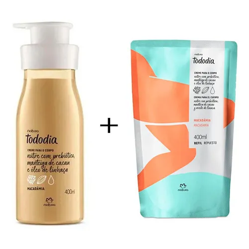Kit Natura Tododia Macadâmia Hidratante + Refil Foto 1