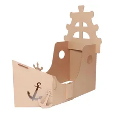 Kit Navio Casinha Para Brincar - Papelão Eu Amo Papelão Foto  mini 1