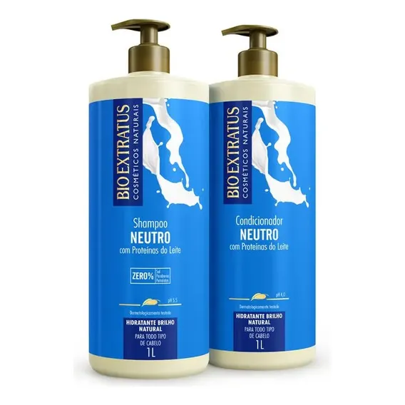 Kit Neutro (1l) Shampoo E Condicionador Bio Extratus Foto 1