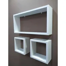 Kit Nichos Decorativos 3 Unidades Em Mdf 15mm Branco Foto mini 3