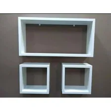 Kit Nichos Decorativos 3 Unidades Em Mdf 15mm Branco Foto mini 2