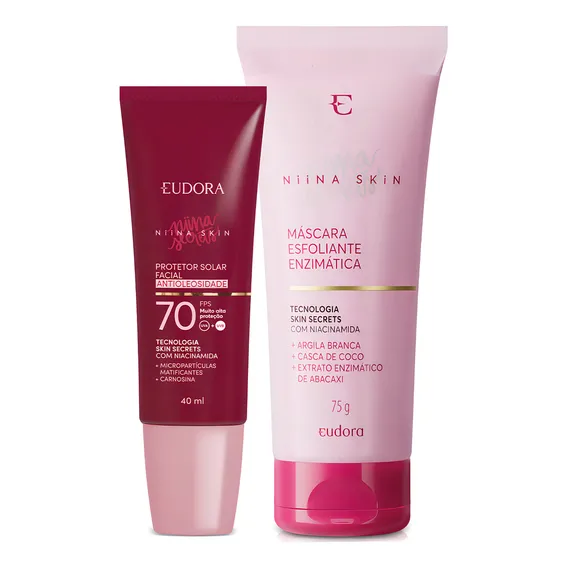 Kit Niina Máscara Esfoliante 75g+ Protetor Solar Fps 70 40ml Foto 1