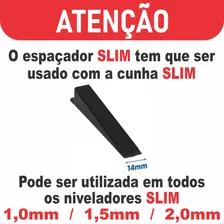 Kit Nivelador Espaçador 500 Unidades + 100 Cunhas Slim - Nivelatec - 1mm Foto mini  3