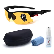 Kit Oculos Sol Ciclismo Noturno Estojo + Flanela Foto  mini 1