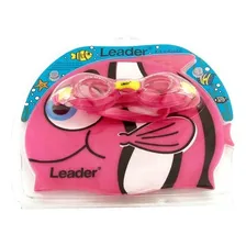 Kit Óculos + Touca Natação Infantil - Leader (ld274) Cor Rosa Foto mini 4