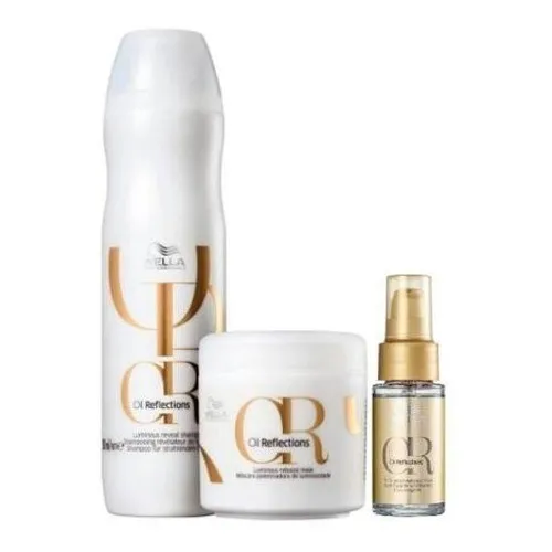 Kit Oil Reflections Shampoo, Máscara Óleo Capilar Wella Foto 1