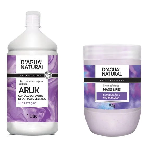 Kit Óleo Aruk Uva E Esfoliante Semente De Uva D'água Natural Foto 1