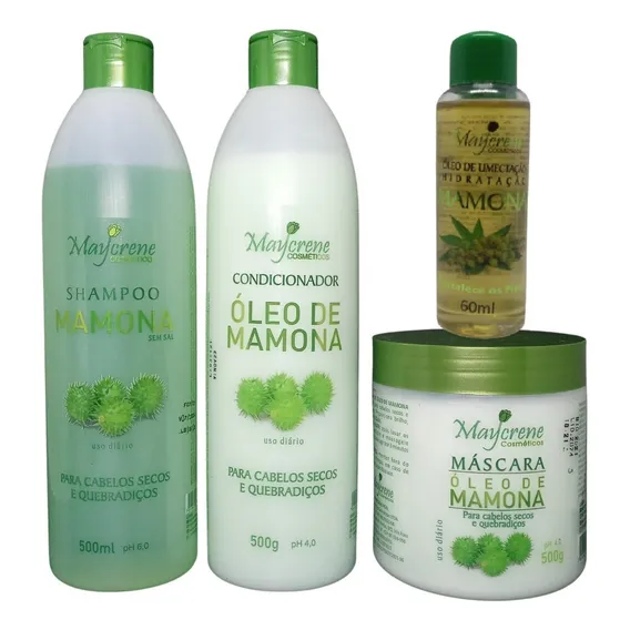 Kit Óleo De Mamona 500g + Óleo De Mamona Maycrene Foto 1
