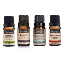 Kit Oleos Essenciais Copaiba Lavanda Menta Piperita Sandalo Foto mini 1