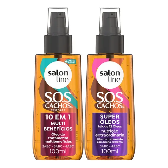 Kit Óleos Tratamento Sos Cachos E Super Óleos Salon Line Foto 1