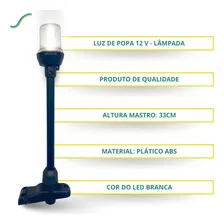 Kit Olho De Tubarão Led Mastro Preto Led Com Bandeira Brasil Cor Da Luz Olho Preto Foto mini 3