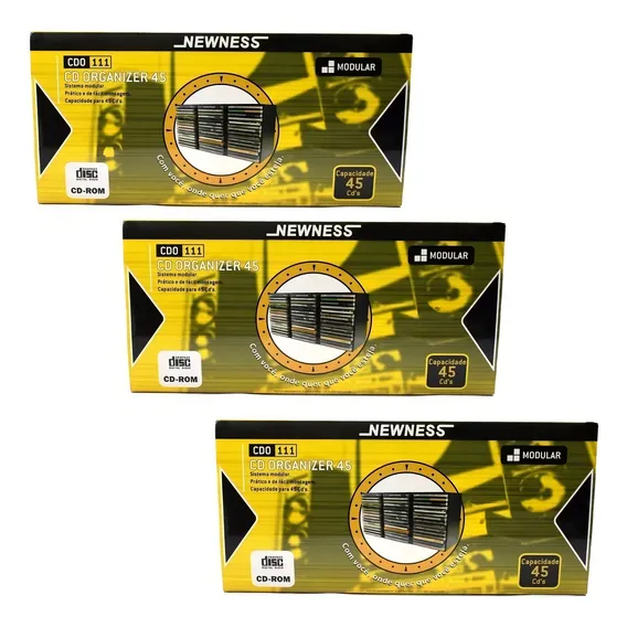 Kit Organizador Cd Porta Cds Modular Newness Para 45 03 Und Foto 1