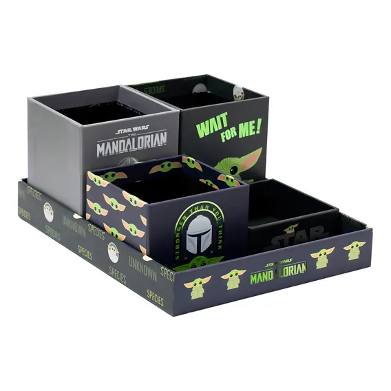 Kit Organizador De Mesa Baby Yoda Star Wars 5 Peças Foto 1
