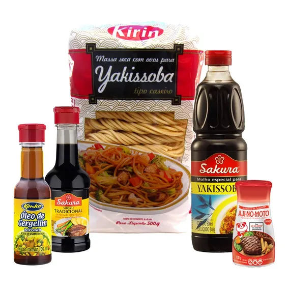 Kit Oriental Para Preparo Do Prato Yakissoba Tradicional Foto 1
