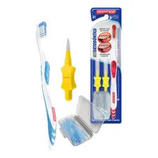 Kit Ortodontico Dentalclean Escova Interdental E Passa Fio Foto mini 1