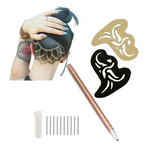 Kit P/ Cabeleireiro Com Moldes E Caneta Capilar Profissional Cor Lilás Foto 1