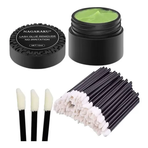 Kit P/ Extensão Removedor Para Cola Em Creme + Pincel Cílios Foto 1