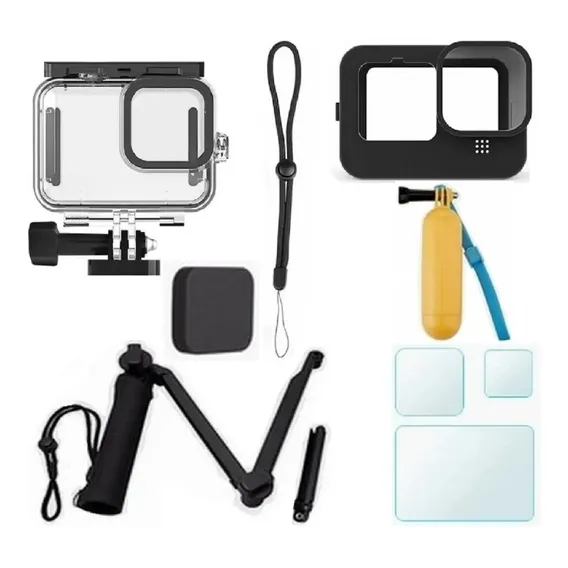 Kit P Gopro Hero 8 Black Estanque Película Capa Tripé 3w Foto 1