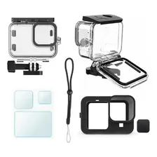 Kit P Gopro Hero 9 Black Case Estanque Película Capa Silicon Foto mini 1