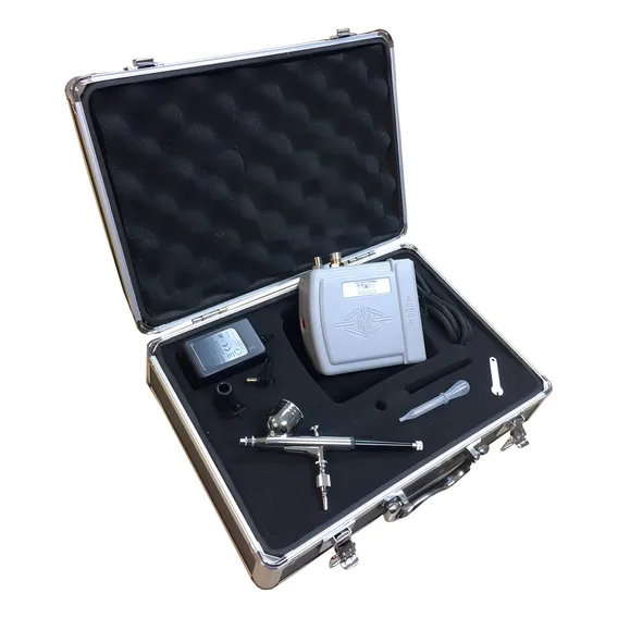 Kit P/ Maquiagem Airbrush - Mini Compressor + Aer贸grafo Foto 1