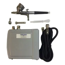 Kit P/ Maquiagem Airbrush - Mini Compressor + Aer贸grafo Foto mini 2