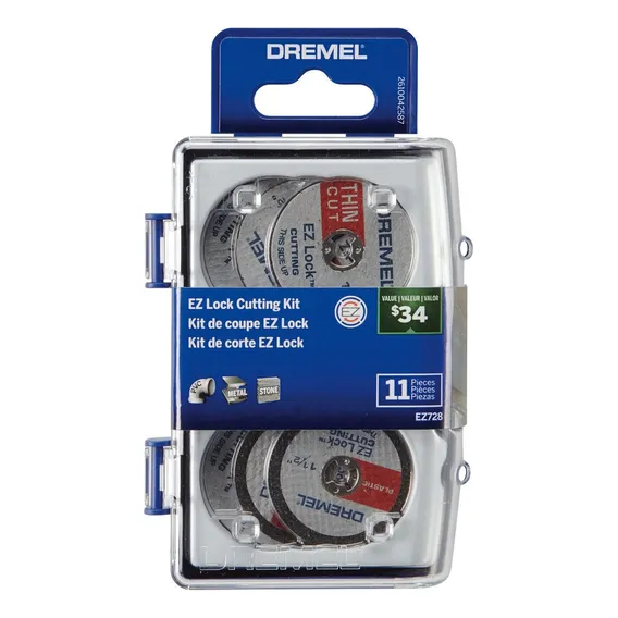 Kit P/ Micro Retífica Ez-lock P/ Cortar 11 Pçs Dremel Ez728 Foto 1