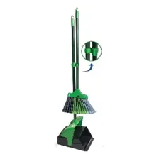 Kit Pá Cabo Longo + Vassoura De Pêlo Kit Limpeza Vp1195 Cor Verde-escuro Foto  mini 1