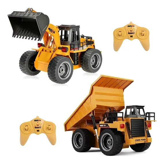 Kit Pá Carregadeira E Caminhão Basculante Controle 1540 1520 Cor Amarelo Foto 1