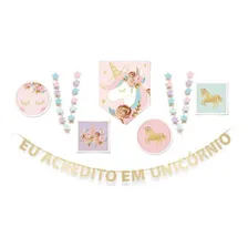 Kit Painel Desconstruido Festa Unic贸rnio - Cromus - Rizzo Foto mini 1