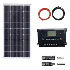 Kit Painel Placa Controlador Solar Fotovoltaica 150w/155w Voltagem De Circuito Aberto 22v Voltagem Máxima Do Sistema 1000v Foto mini 1
