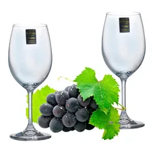 Kit Paixão Blue Caixa 2 Taças Cristal Bohemia P/ Vinho 450ml Foto mini  3