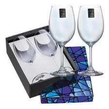 Kit Paixão Blue Caixa 2 Taças Cristal Bohemia P/ Vinho 450ml Foto mini  2