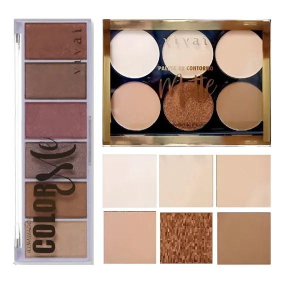 Kit Paleta Contorno E Iluminador Make Foto 1