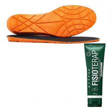 Kit Palmilha Laranja Gel P/ Chuteira + Pomada Alivio Dor Tamanho Da Palmilha 33/34 Foto mini 1