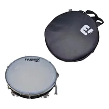 Kit Pandeiro 10 Abs Preto Pele Leitosa + Bag Acolchoada Foto mini 1