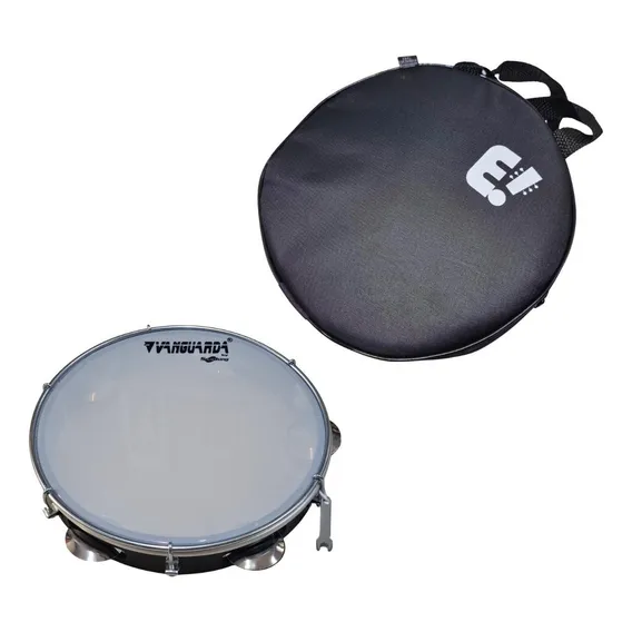 Kit Pandeiro 10 Abs Preto Pele Leitosa + Bag Acolchoada Foto 1