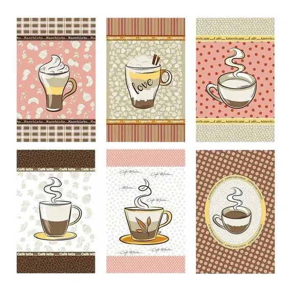 Kit Pano De Prato 6 Peças Cafezinho Lepper 41x64cm Foto 1
